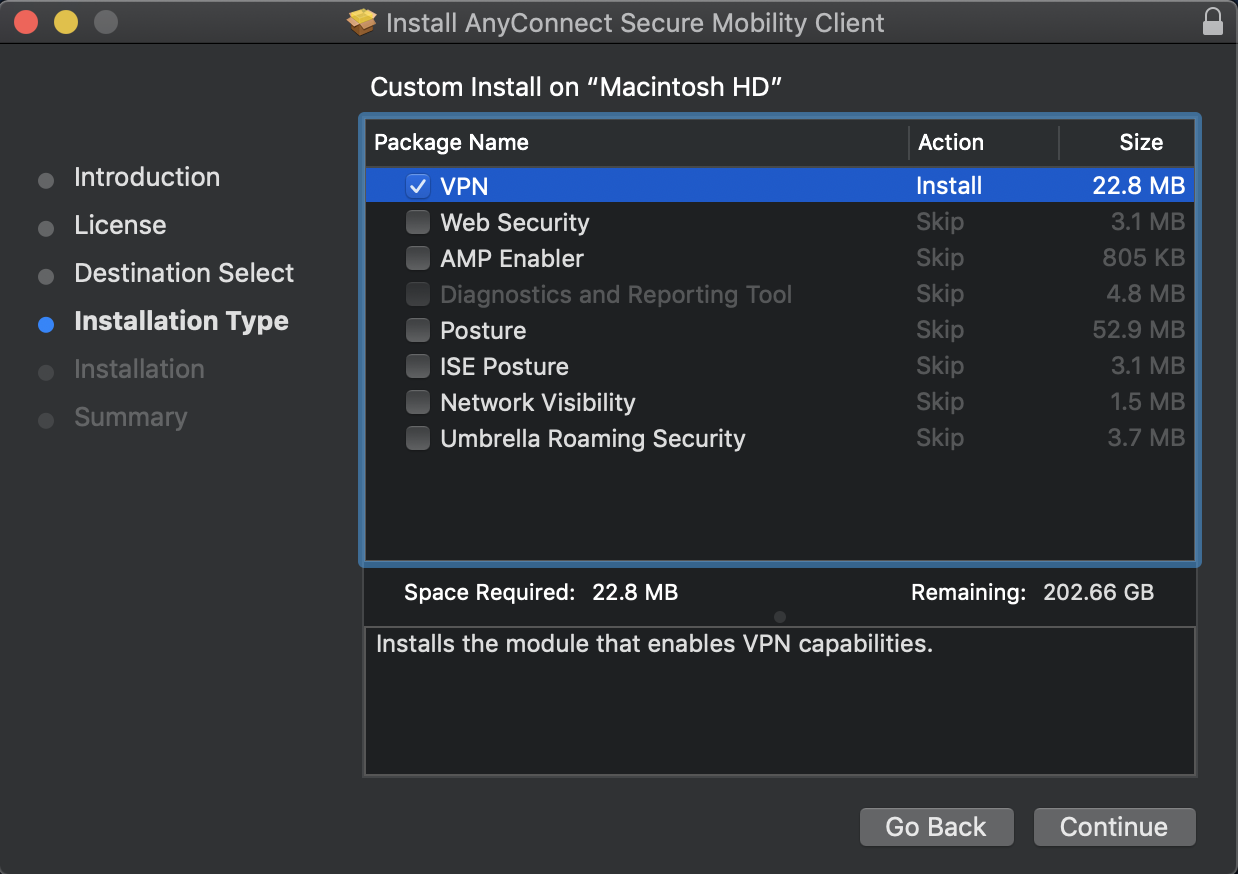 customize cisco anyconnect client mac