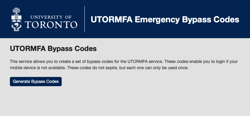 Image of Emergency Bypass Code site